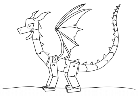 Minecraft Ender Dragon Coloring Page